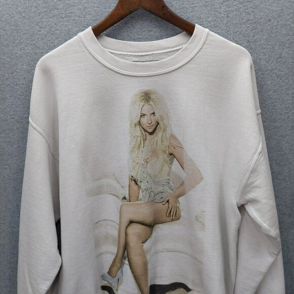 Britney Spears Collection  White Crewneck Sweatshirt  Size Medium - Picture 2 of 5